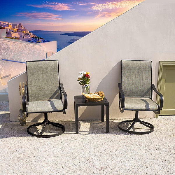 All about MEOOEM Swivel Patio Dining Chairs