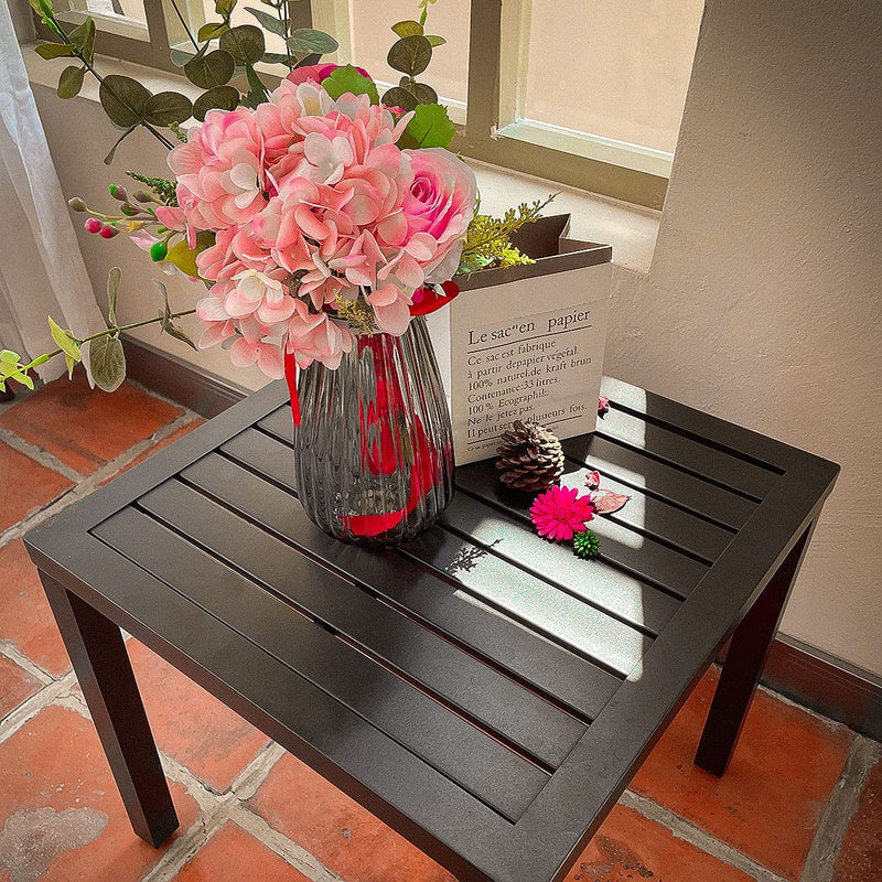 MEOOEM Square Patio Side Table:  An Ideal Choice for A Cup of Coffee Outdoors