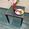 Patio Side Table, Outdoor Patio Coffee Bistro End Table, Hight 18", Black