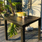 Patio Side Table, Outdoor Patio Coffee Bistro End Table, Hight 18", Black